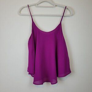 Cy Women's Pink Sheer Layered Tank Top Size Small